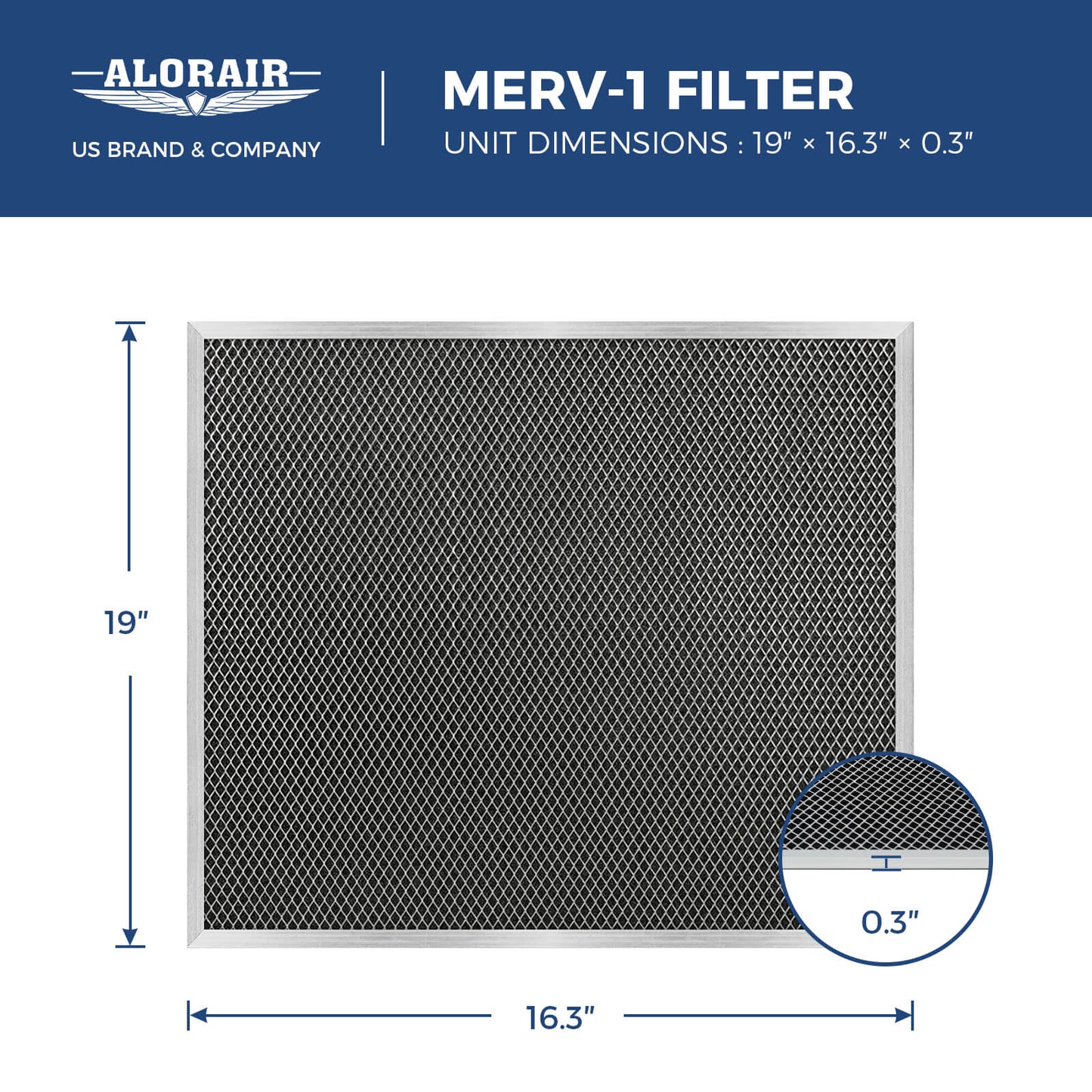 AlorAir 3-Pack MERV-1 Filter for Commercial Dehumidifier Sentinel SLGR 1400X