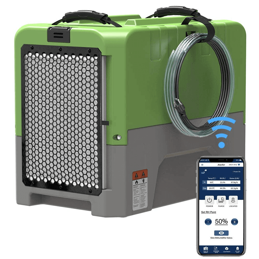 AlorAir Strom LGR Extreme Smart Control Industrial Commercial Dehumidifier 180PPD with Pump